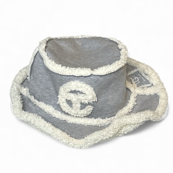 Telfar Accessories - UGG x Telfar Womens Gray and Ivory White Bucket Hat
